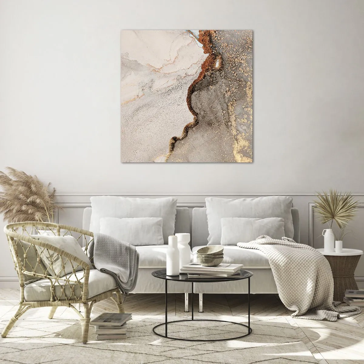 Obraz na skle - Na hranici barev - 40x40 cm