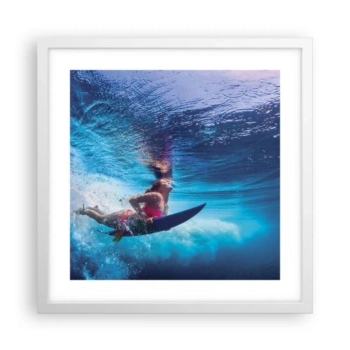 Plakát v bílém rámu - Hloubka radosti - 40x40 cm