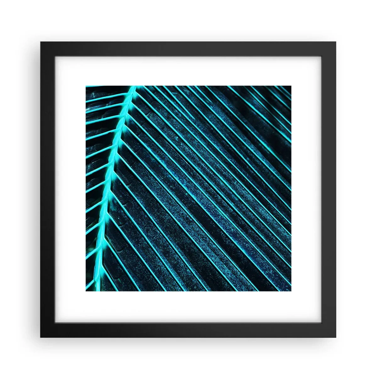 Plakát v černém rámu - Textura zeleně - 30x30 cm