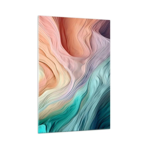 Obraz na skle - Duhová vlna - 70x100 cm