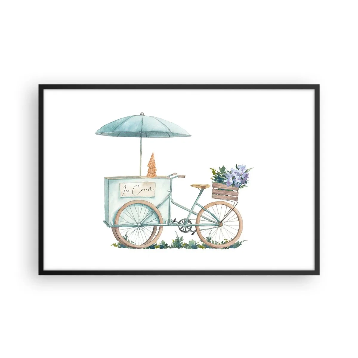 Plakát v černém rámu - Sladká vzpomínka na léto - 91x61 cm