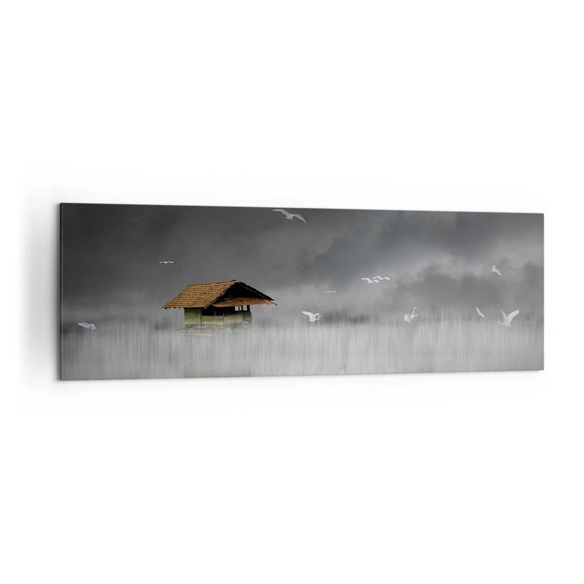 Obraz na plátně - Úkryt před deštěm - 160x50 cm