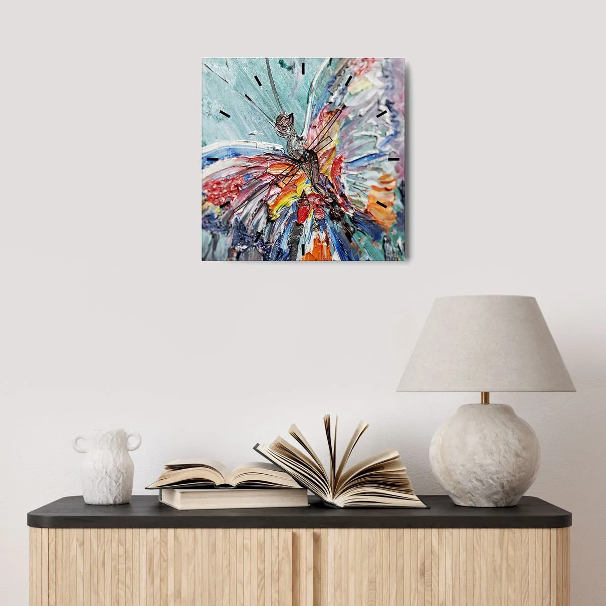 Nástěnné hodiny - Namalovaný přírodou - 40x40 cm