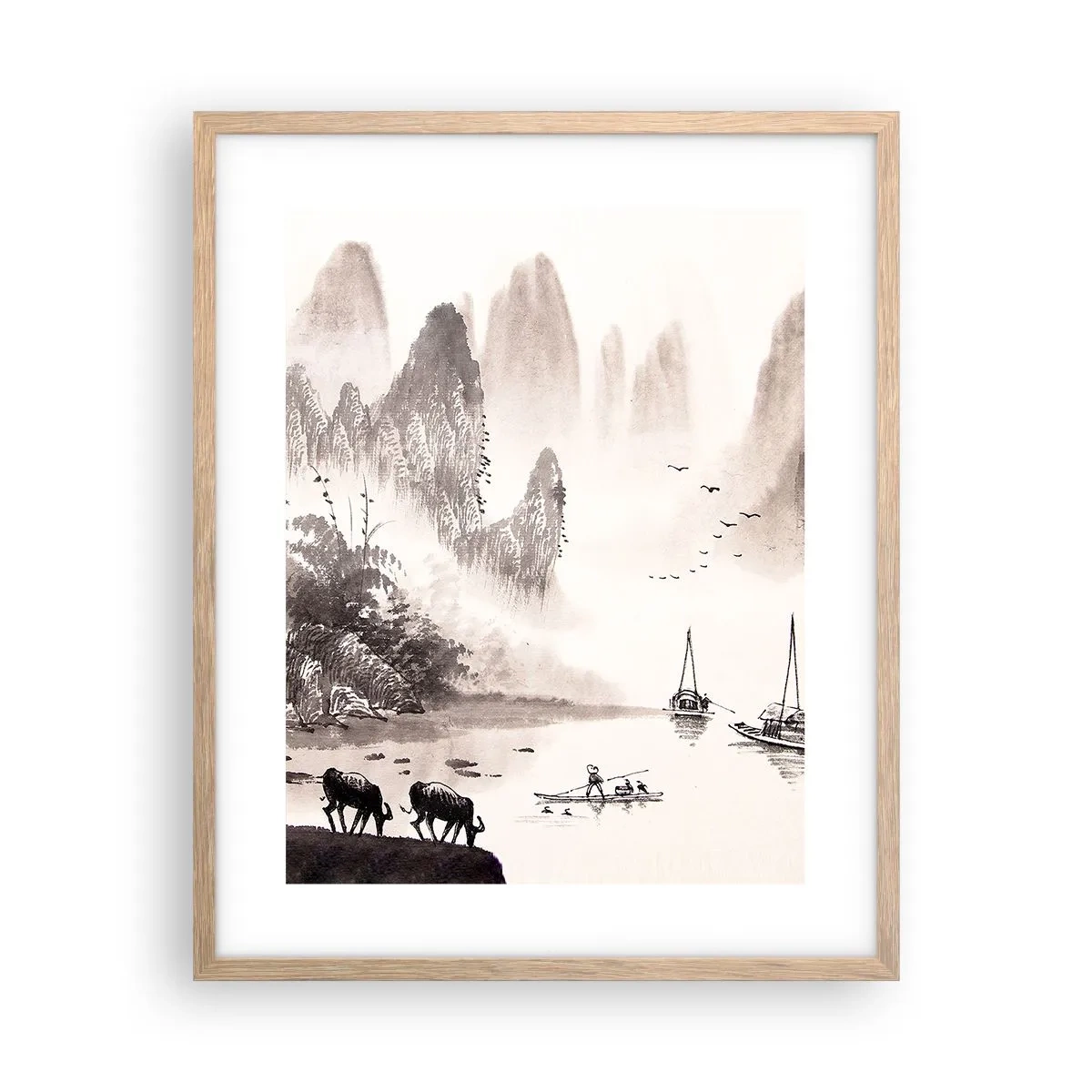 Plakát v rámu světlý dub - Exotická všednost Východu - 40x50 cm