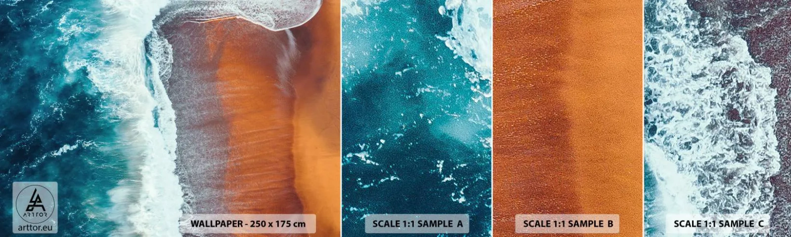 Fototapeta Vzorek Standard Eco - Dotek oceánu - Pláž, Moře, Voda - 100x30 cm