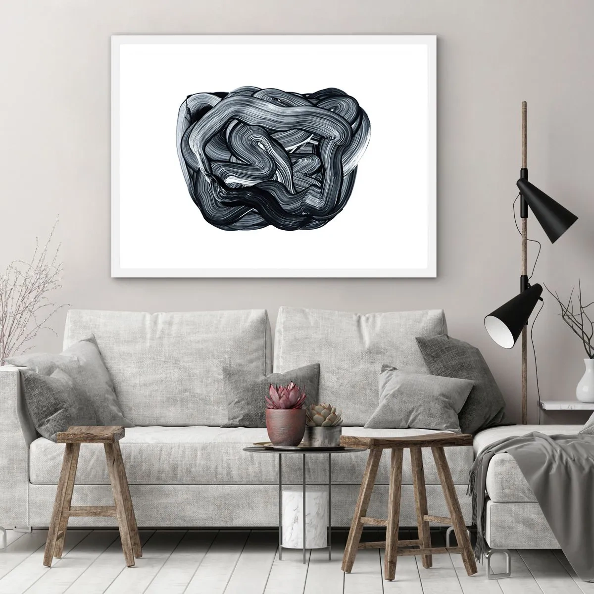 Plakát v bílém rámu - Není to tak jednoduché - 100x70 cm