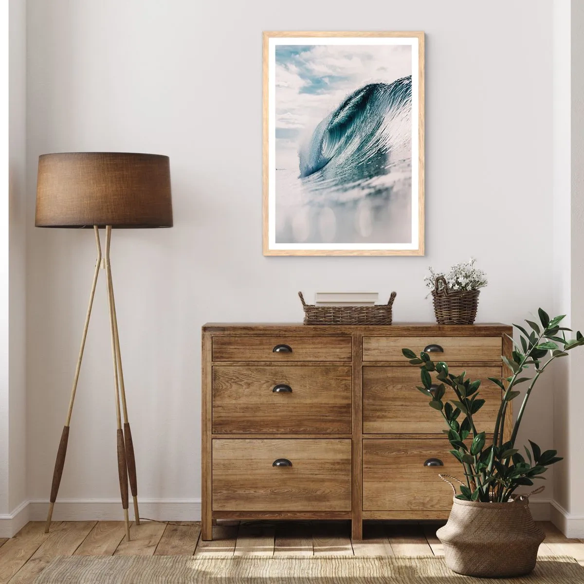 Plakát v rámu světlý dub - Vodní špička - 50x70 cm