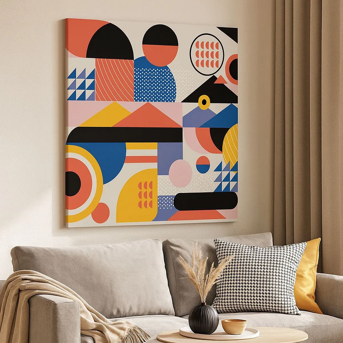 Obraz na plátně - Kompozice: pojďme si hrát - 30x30 cm