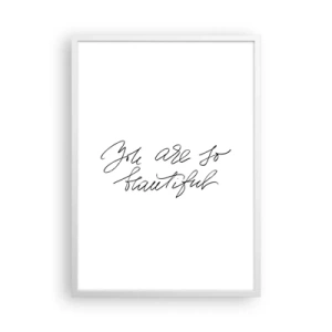 Plakát v bílém rámu - Opravdu, věřte… - 50x70 cm