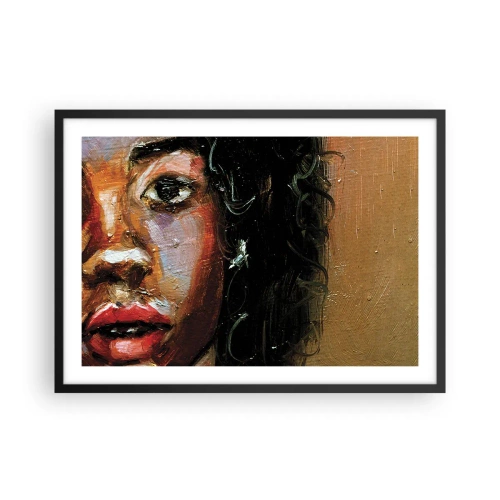 Plakát v černém rámu - Černá a jas - 70x50 cm