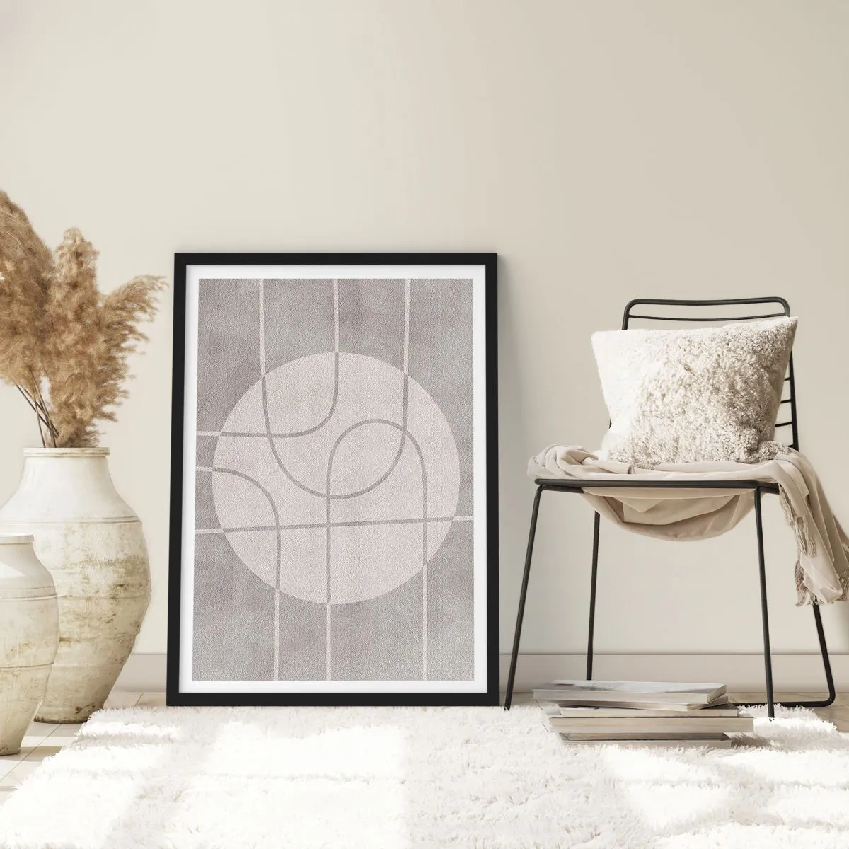 Plakát v černém rámu - Kruhově a přímo - 70x100 cm