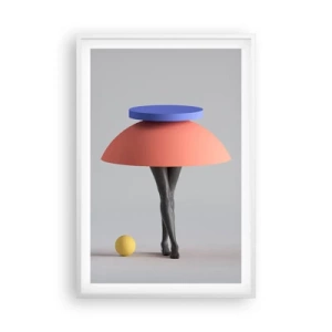 Plakát v bílém rámu - Surrealistická kompozice - 61x91 cm