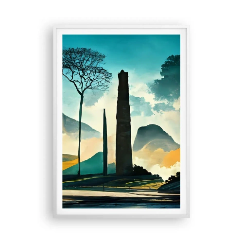 Plakát v bílém rámu - Výš a výš - 70x100 cm