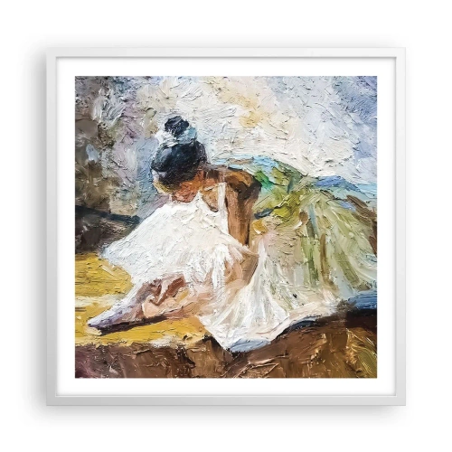 Plakát v bílém rámu - Z Degasova obrazu - 60x60 cm