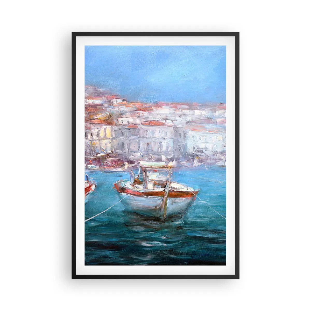 Plakát v černém rámu - Italský záliv - 61x91 cm