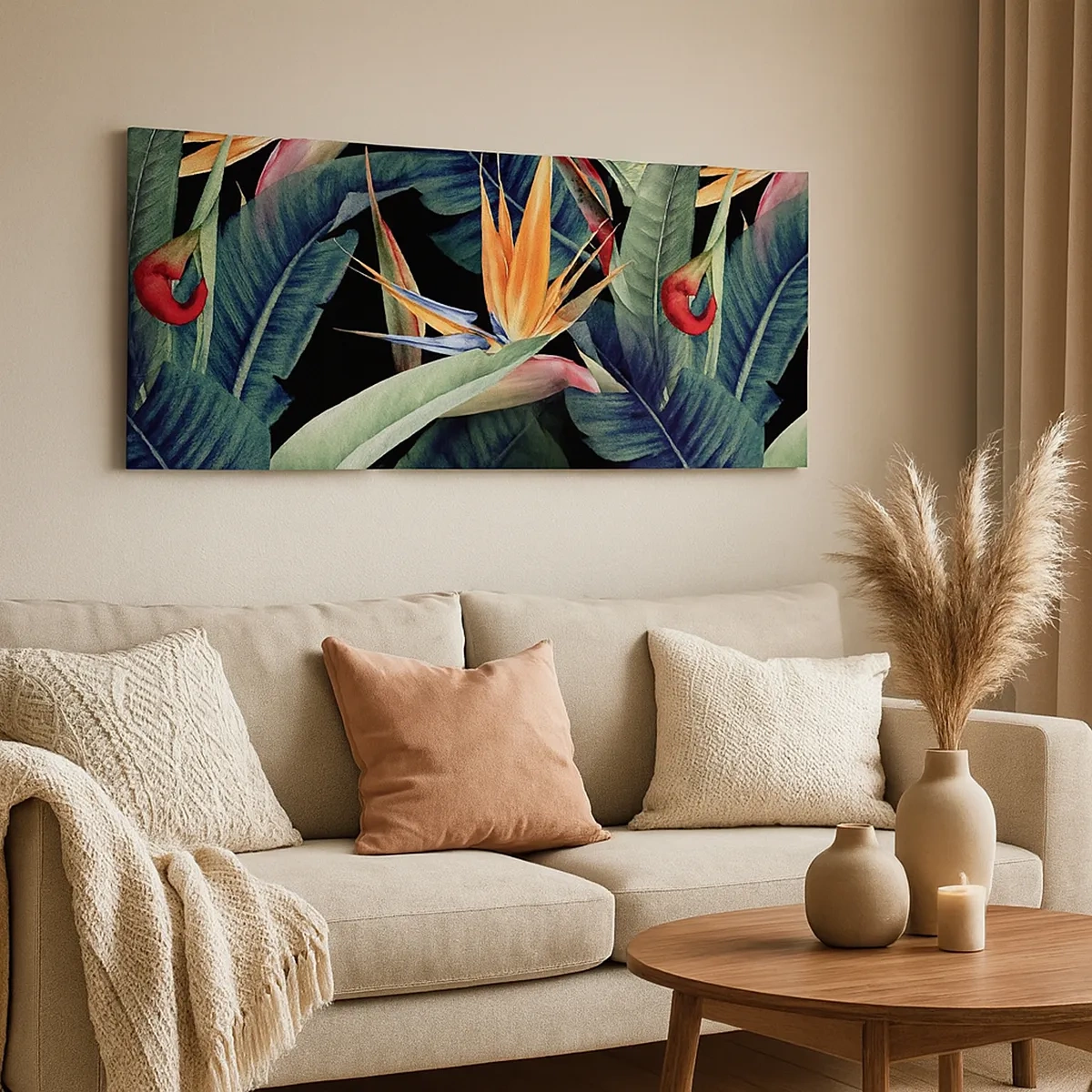 Obraz na plátně - Plamenné květy tropů - 30x30 cm