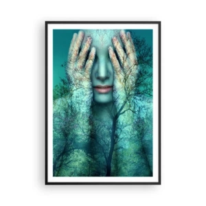 Plakát v černém rámu - Ponořená do modré - 70x100 cm