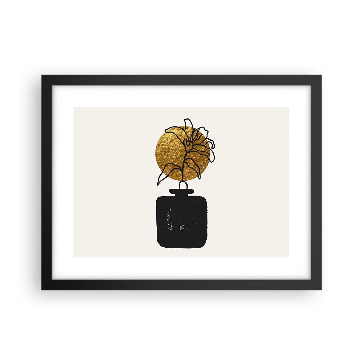 Plakát v černém rámu - Krása, která má cenu zlata - 40x30 cm
