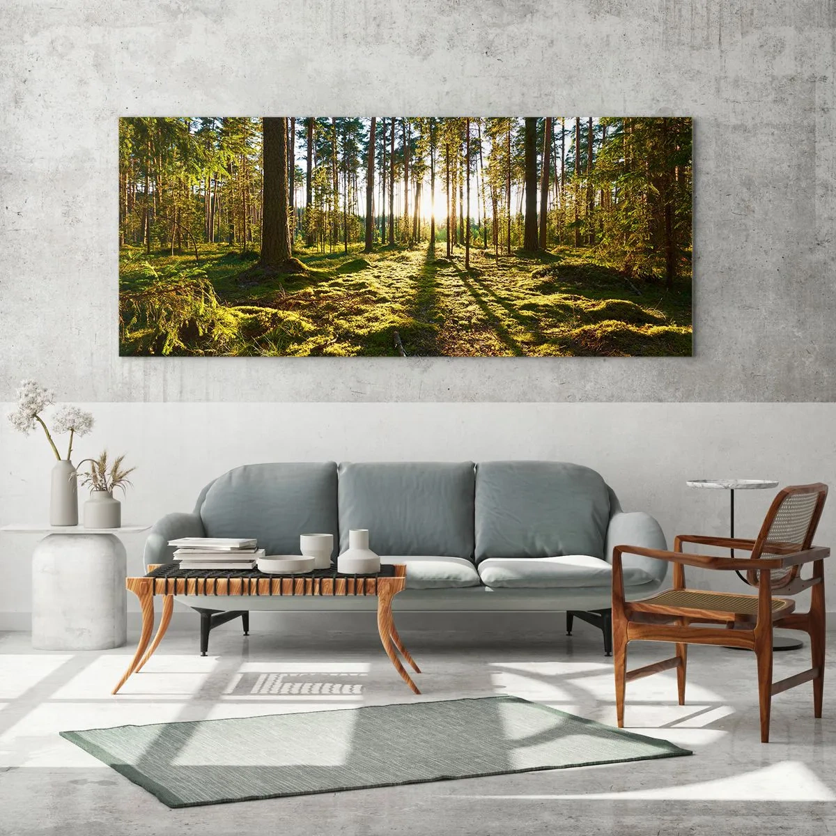 Obraz na skle - …Za sedmero lesy - 160x50 cm