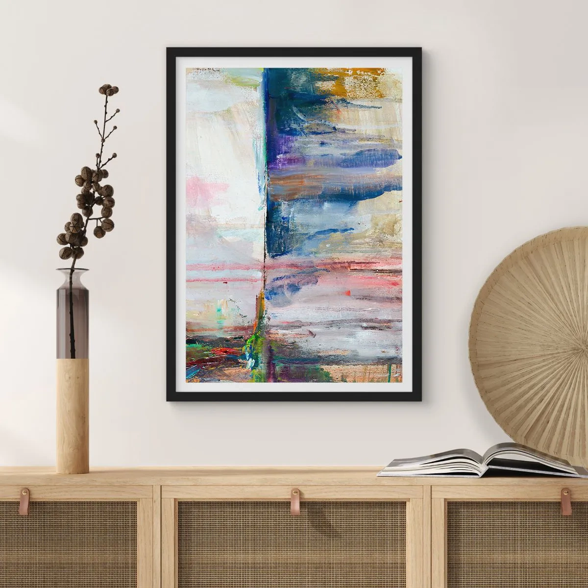Plakát v černém rámu - Barevné dojmy a asociace - 70x100 cm
