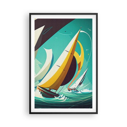 Plakát v černém rámu - Jak vycházet s živly - 61x91 cm