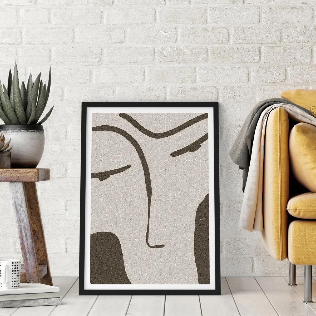 Plakát v černém rámu - Jako z Modiglianiho obrazu - 40x50 cm