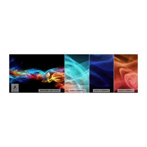 Vzor Fototapety Premium Canvas - Duhový tanec mlhy - Abstrakce, Grafika, Barevné plameny - 100x30 cm