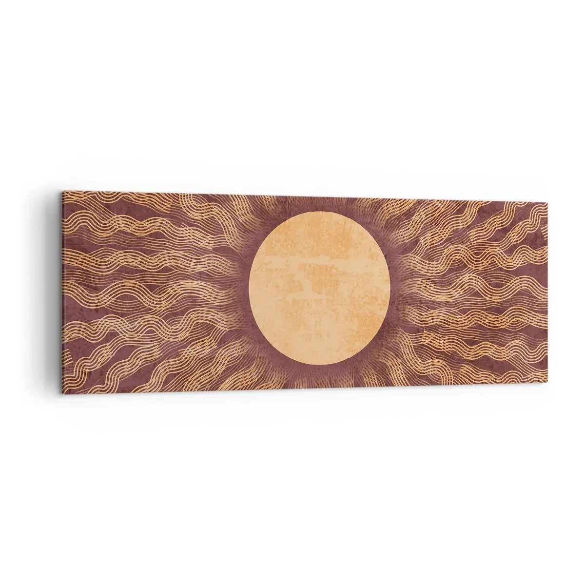 Obraz na plátně - Ikona slunce - 140x50 cm