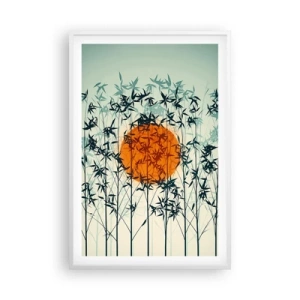 Plakát v bílém rámu - Japonské slunce - 61x91 cm