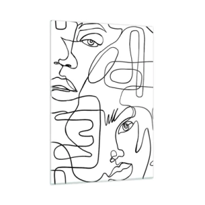 Obraz na skle - Ve spletených emocích - 50x70 cm