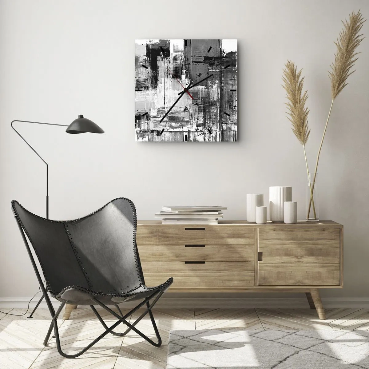 Nástěnné hodiny - Šedé je krásné - 30x30 cm