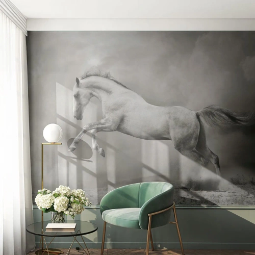 Fototapeta Premium Canvas - Mezi bděním a snem - Zvířata, Kůň, Příroda - 200x140 cm
