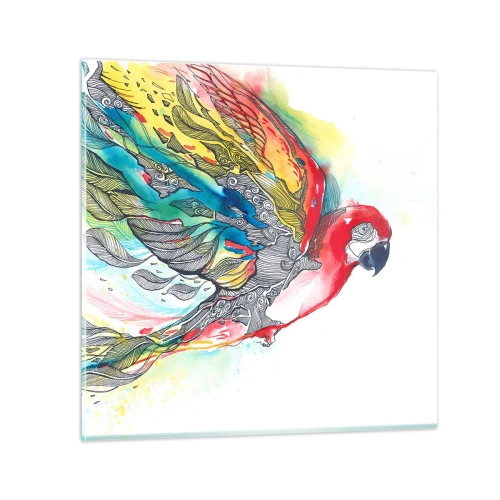 Obraz na skle - Žij barevně - 50x50 cm