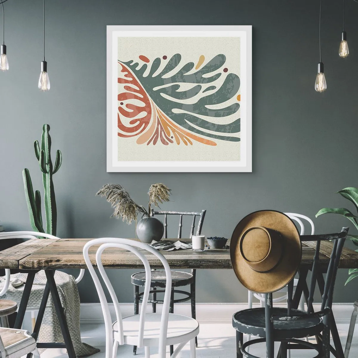 Plakát v bílém rámu - Vícebarevný list - 60x60 cm