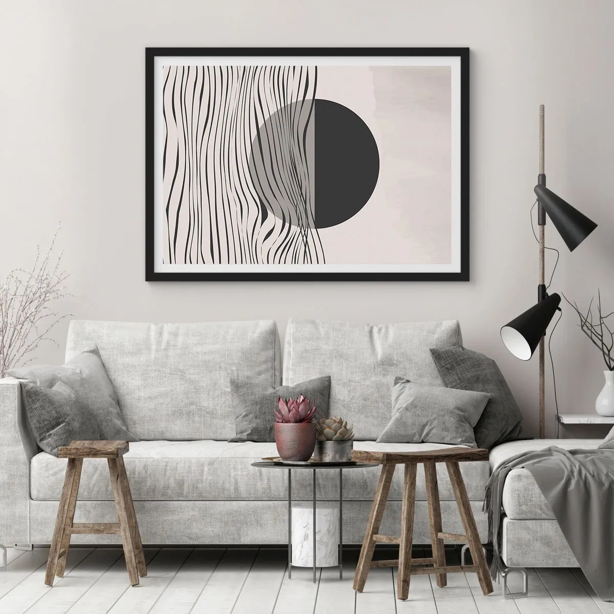 Plakát v černém rámu - Poloviční kompozice - 100x70 cm