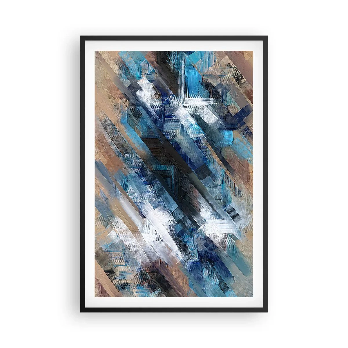 Plakát v černém rámu - Na modrém úkosu - 61x91 cm