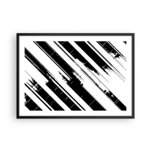 Plakát v černém rámu - Intenzivní a dynamická kompozice - 70x50 cm
