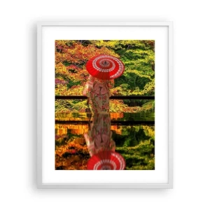 Plakát v bílém rámu - V chrámu přírody - 40x50 cm