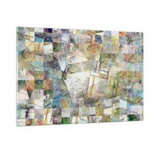 Obraz na skle - Geometrické přeskupení - 120x80 cm