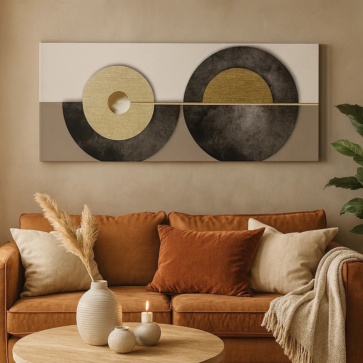 Obraz na plátně - Variace kolem kruhu - 30x30 cm