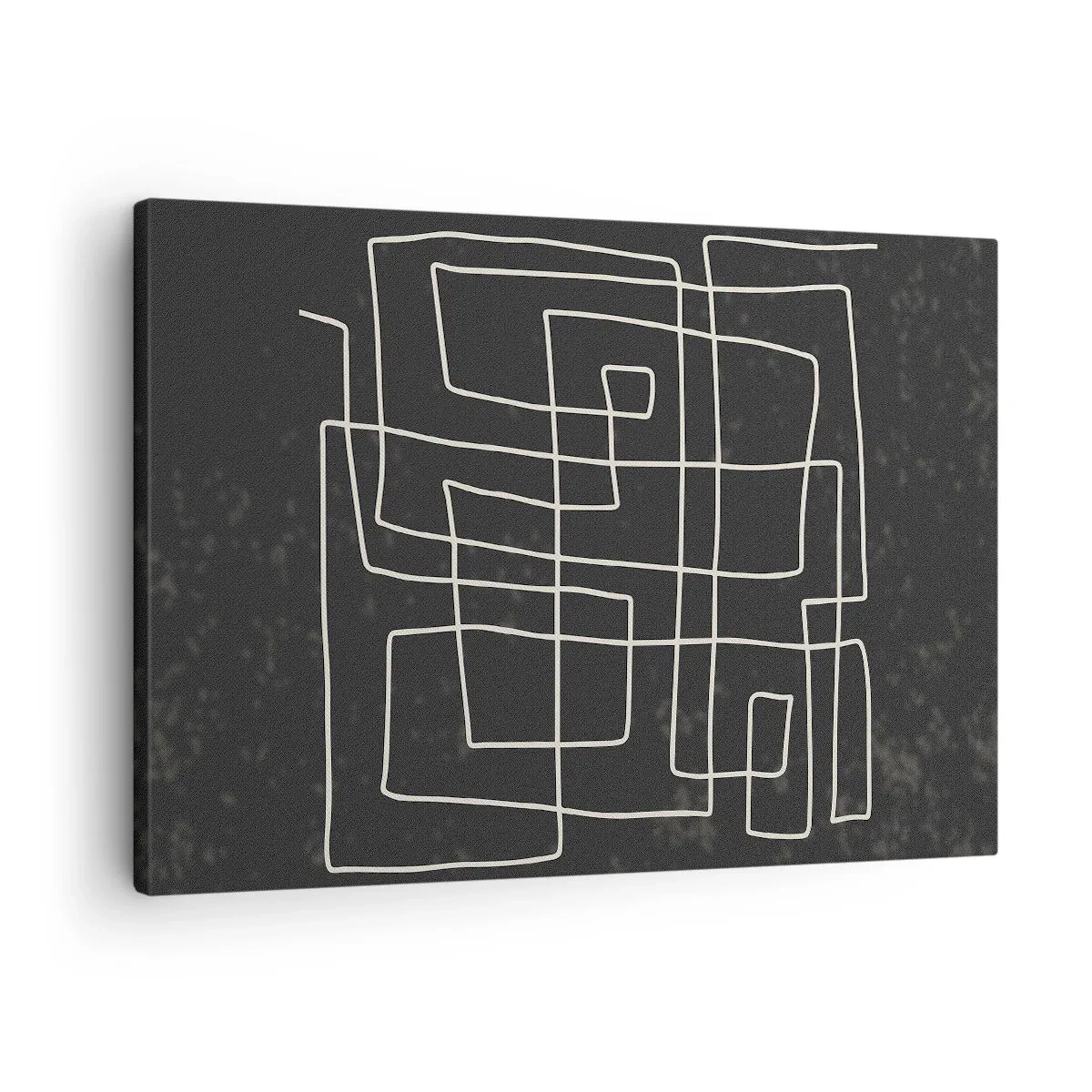 Obraz na plátně - Abstraktní geometrický vzor na tmavém pozadí - 70x50cm - Není to tak jednoduché - Moderní nástěnná dekorace do obývacího pokoje a ložnice ARTTOR