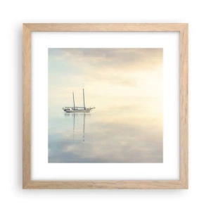 Plakát v rámu světlý dub - V moři ticha - 30x30 cm