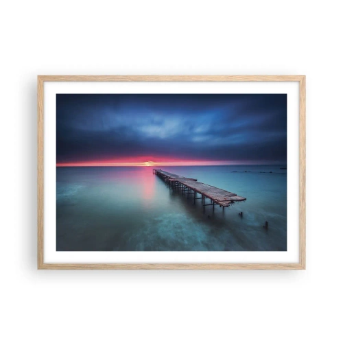 Plakát v rámu světlý dub - Mezi nebem a zemí - 70x50 cm