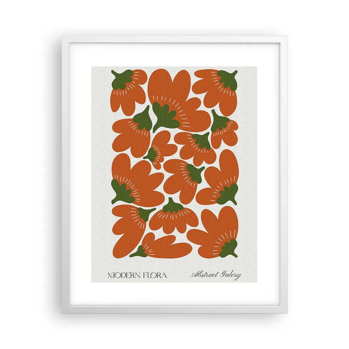 Plakát v bílém rámu - Ze života květin - 40x50 cm