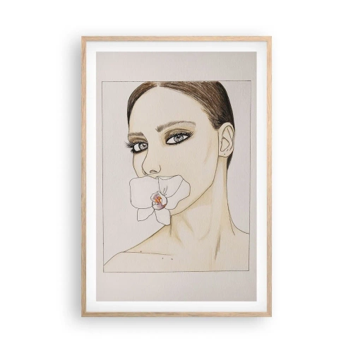 Plakát v rámu světlý dub - Symbol elegance a krásy - 61x91 cm