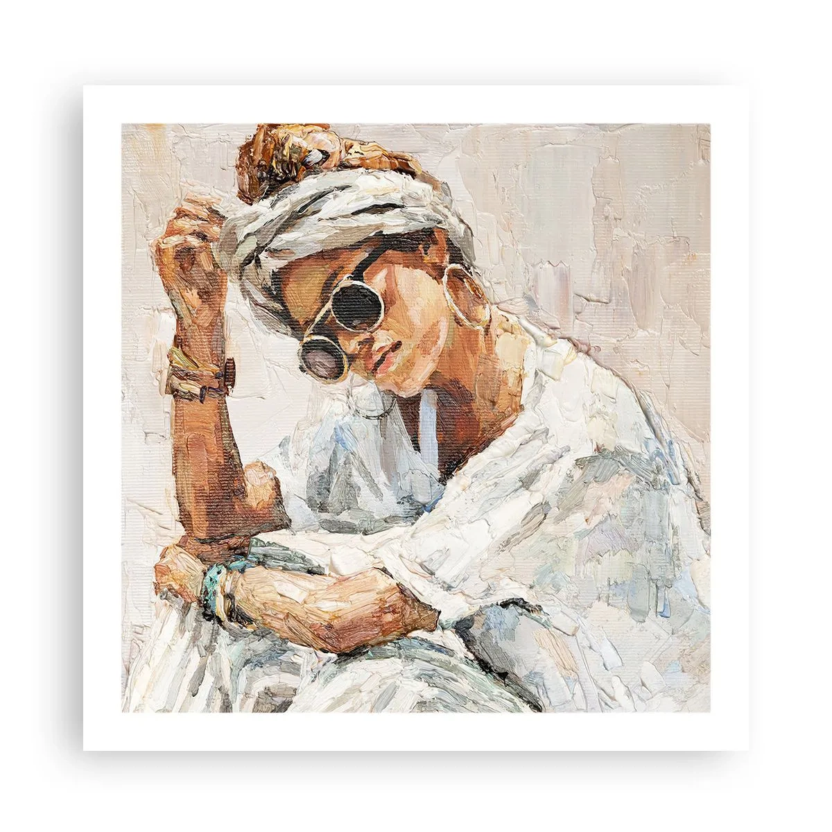 Plakát - Portrét v plném slunci - 60x60 cm