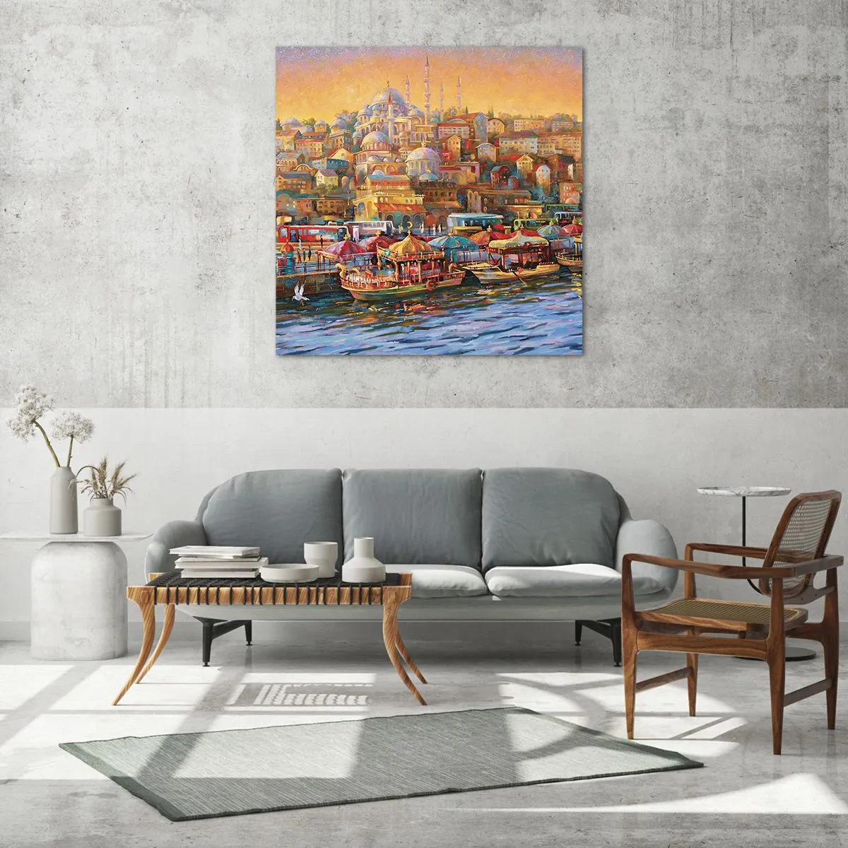 Obraz na skle - Istanbulský příběh - 60x60 cm