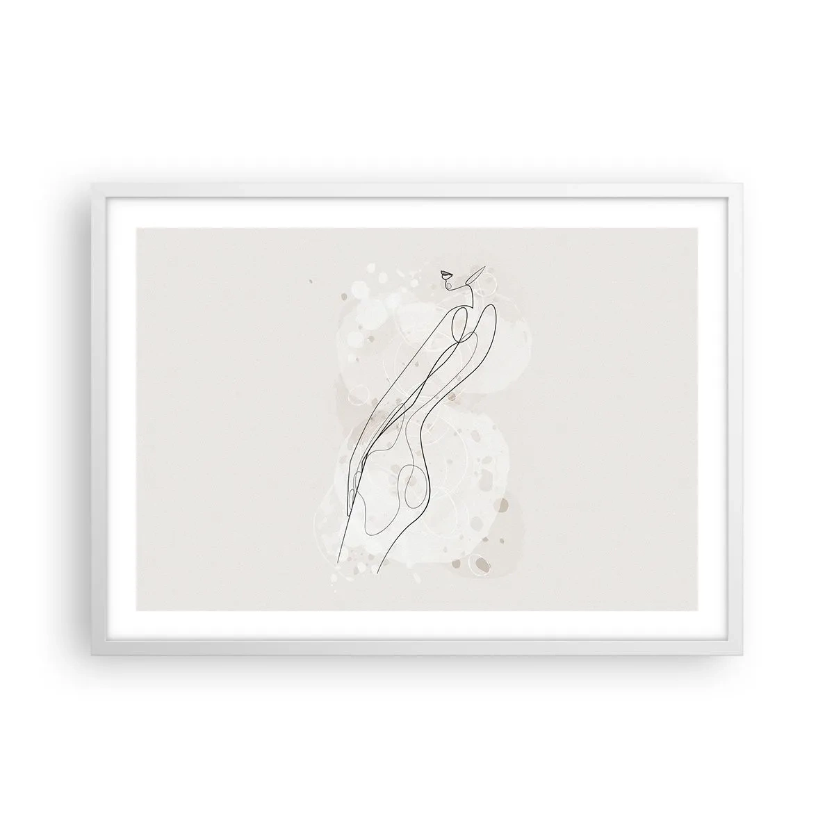 Plakát v bílém rámu - Zabloudit pohledem - 70x50 cm