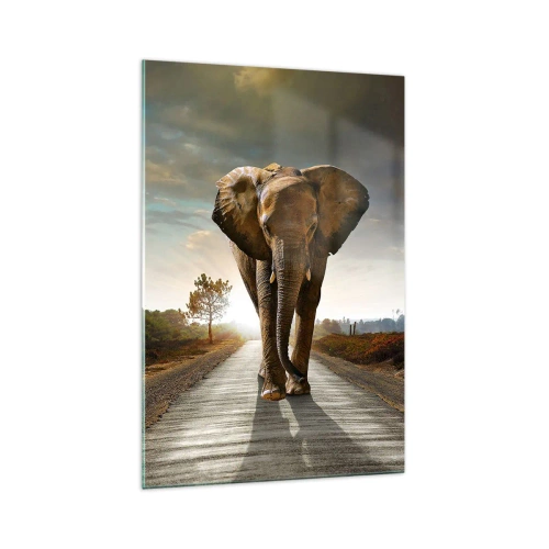 Obraz na skle - A vůbec ne ve skladu porcelánu - 70x100 cm