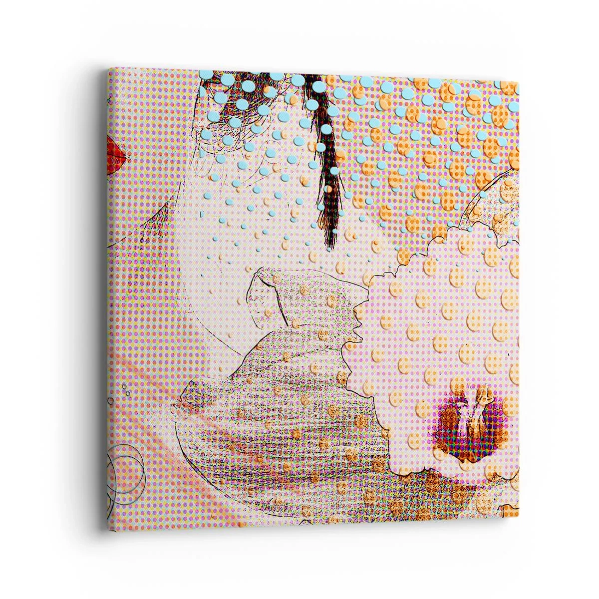 Obraz na plátně - Komiksový heroin - 40x40 cm